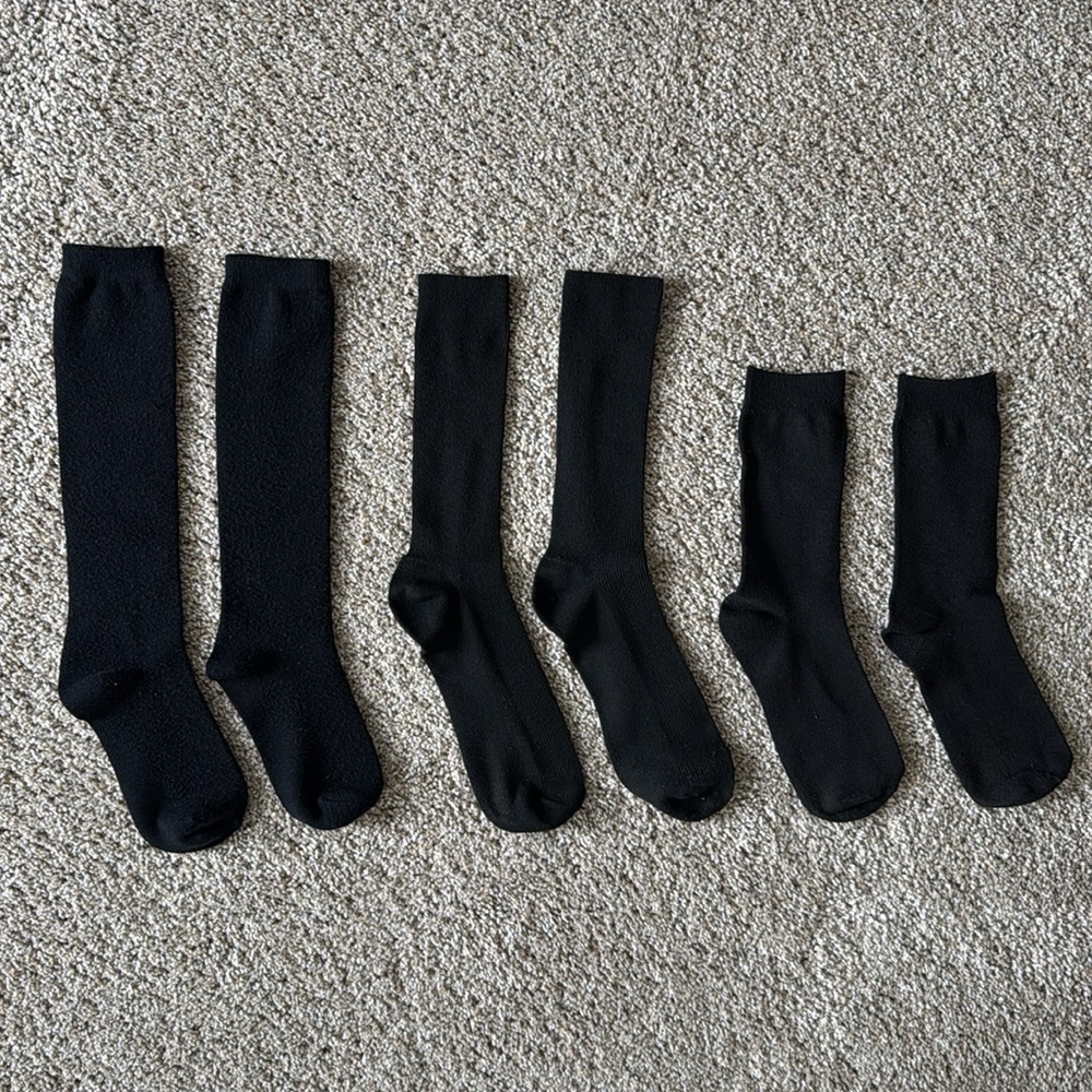 Solid Black Dress Socks (3)